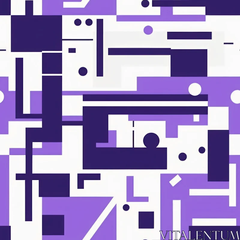 AI ART Purple Geometric Abstract Pattern