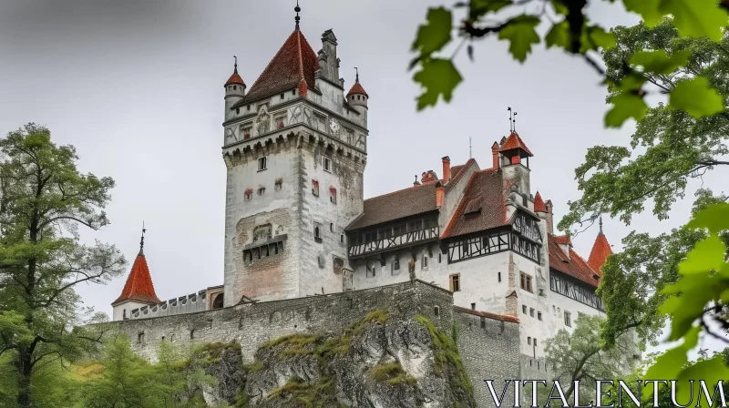 Bran Castle: A Charming Medieval Castle in Romania AI Image