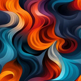Colorful Wavy Liquid Abstract Background