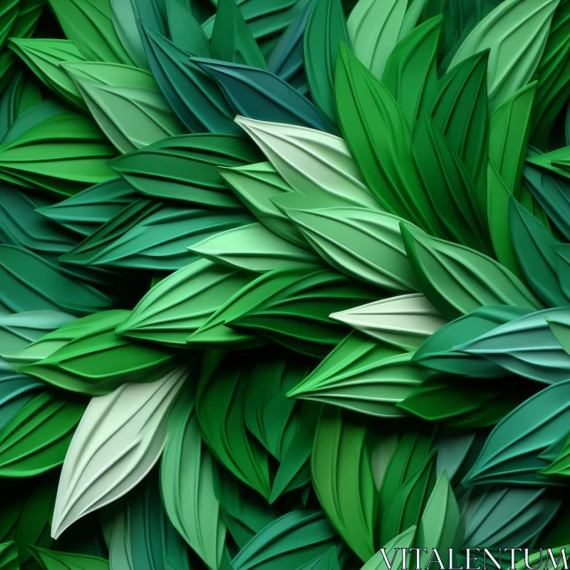 AI ART Green Leaves Seamless Pattern for Backgrounds and Textures