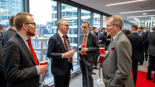 Professional Networking at a Business Event | Modern Office Space