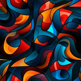 Stained Glass Mosaic Seamless Pattern | Abstract Vector Design