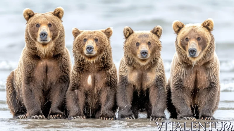 Brown Bears Photography at River Edge AI Image