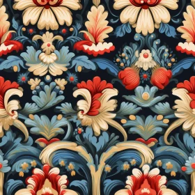 Floral Pattern with Stylized Flowers
