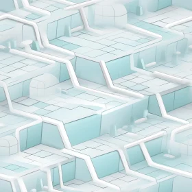 Futuristic Cityscape in Abstract Art