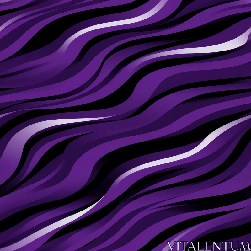 AI ART Luxurious Purple and Black Waves Pattern
