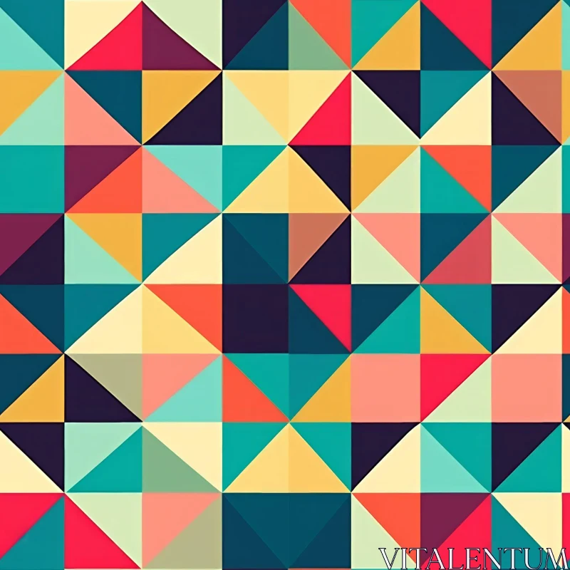 Multicolored Geometric Triangle Pattern AI Image