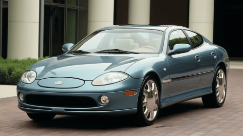 Blue Car with Understated Elegance - Y2K Aesthetic