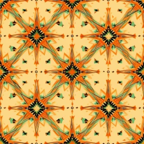 Interlocking Stars Seamless Pattern - Moroccan Inspired Design