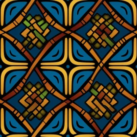Symmetrical Moroccan Tilework Pattern