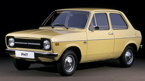 Captivating Yellow Compact Car - 1970s to Present Style