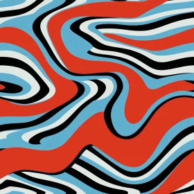 Colorful Abstract Background with Wavy Stripes