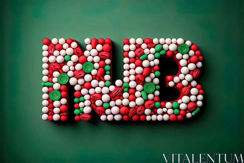 Colorful Pill Art: Playful Typography in Pop Art Style AI Image