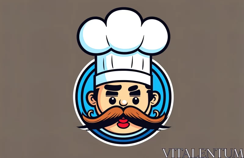 AI ART Cute Cartoon Chef Character Mascot Logo Design | Smokey Background
