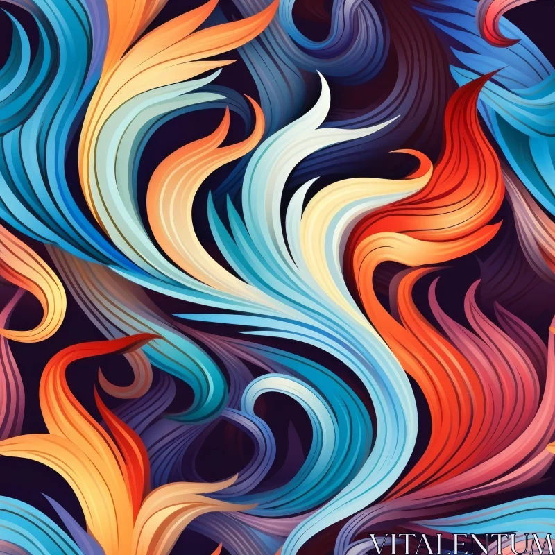 AI ART Colorful Abstract Shapes Pattern