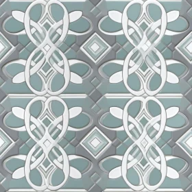 Light Blue Geometric Ceramic Tile Pattern for Interior Design