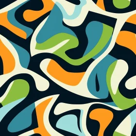 Retro Memphis Style Geometric Pattern - Vibrant Design