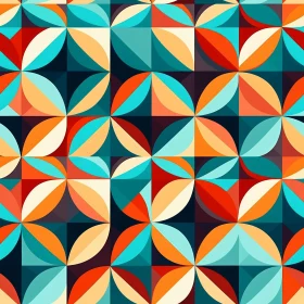 Colorful Retro Geometric Pattern - Seamless Design