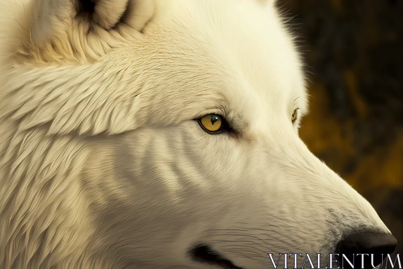 Mesmerizing White Wolf - Digital Art Masterpiece AI Image