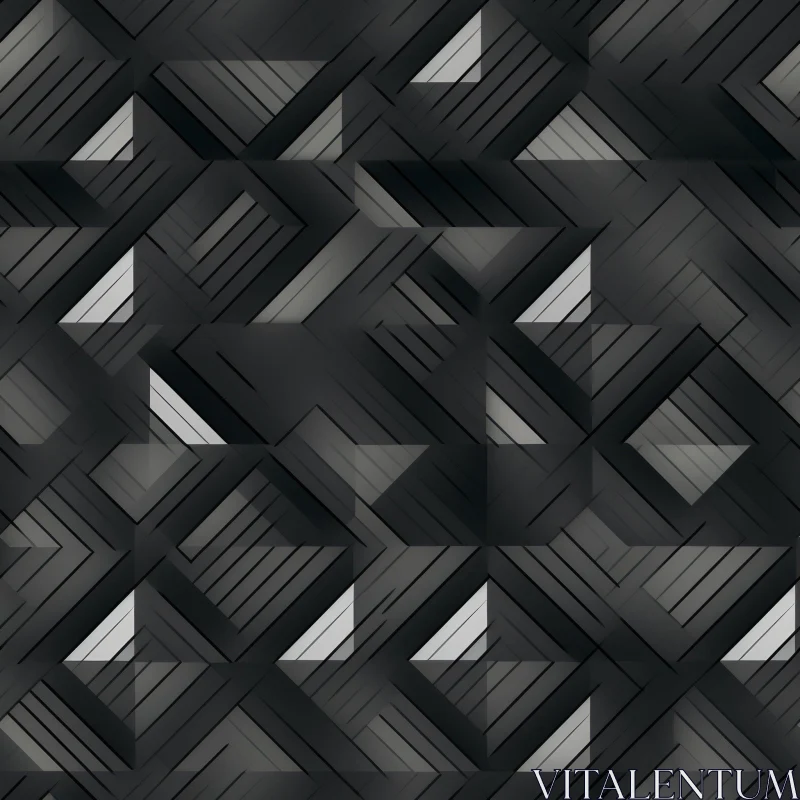 AI ART Dark Gray Geometric Pattern with Light Gray and Black Squares