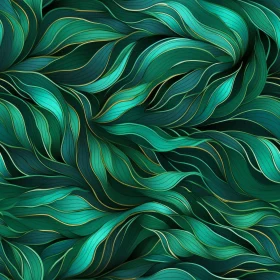 Green and Blue Wave Seamless Pattern