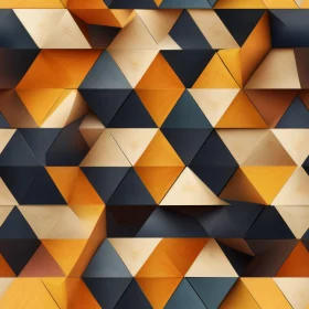 Modern Triangular Pattern - Geometric 3D Rendering