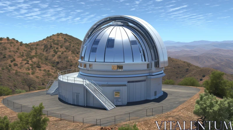 Stunning Astronomical Observatory on Mountaintop | Captivating Nature Scene AI Image