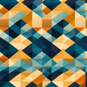 Blue, Green, Orange Geometric Pattern