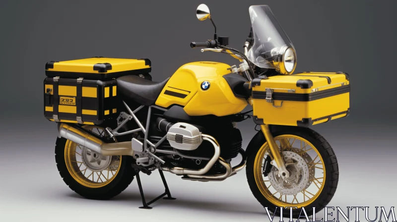 Yellow BMW R1200GS: A Postmodern Industrial Design AI Image