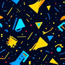 Bright Geometric Shapes Seamless Pattern