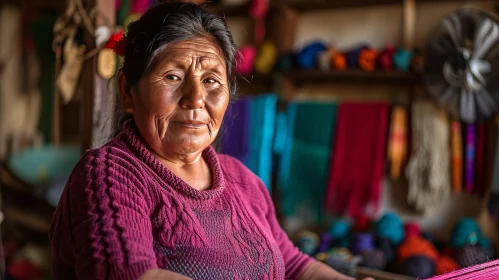 Captivating Portrait of an Elderly Native American Woman