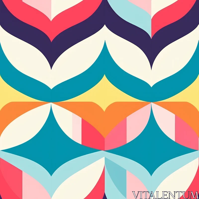 Energetic Geometric Seamless Pattern for Fabric and Wallpaper AI Image