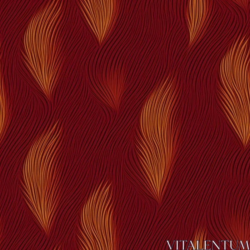 Abstract Orange and Yellow Waves Pattern AI Image