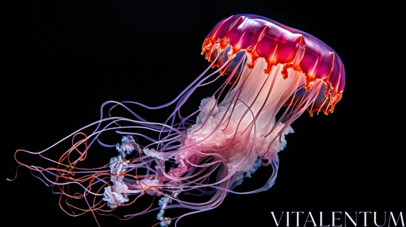 Enigmatic Jellyfish: A Captivating Underwater Creature AI Image