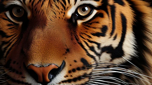 Intense Tiger Close-Up Portrait