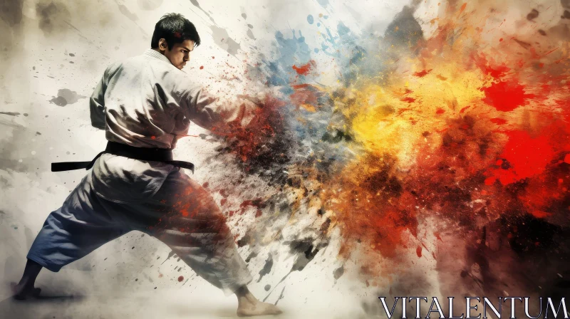 Karateka Punch - Martial Arts Action Image AI Image