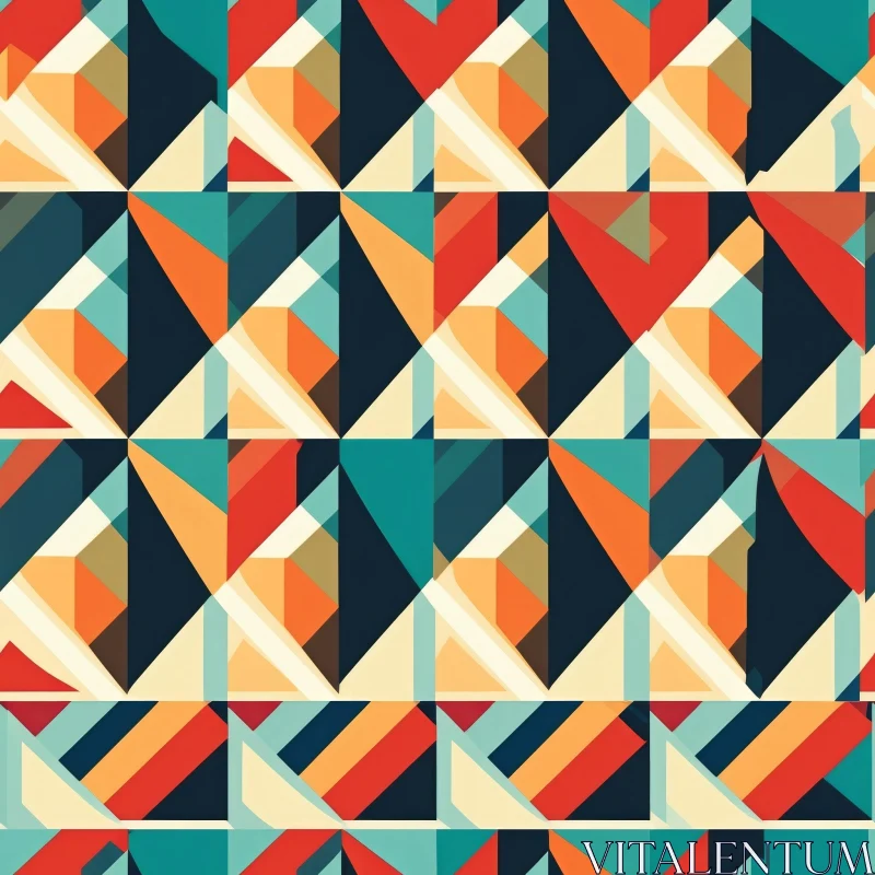 Symmetrical Geometric Triangles Pattern for Design Projects AI Image