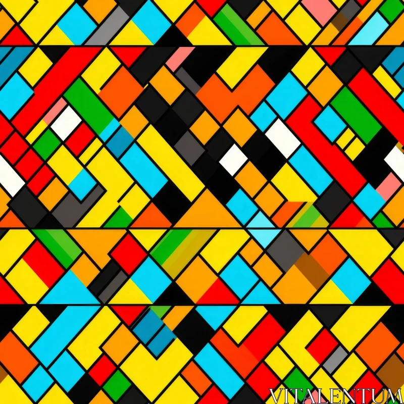 Colorful Geometric Pattern for Backgrounds and Prints AI Image