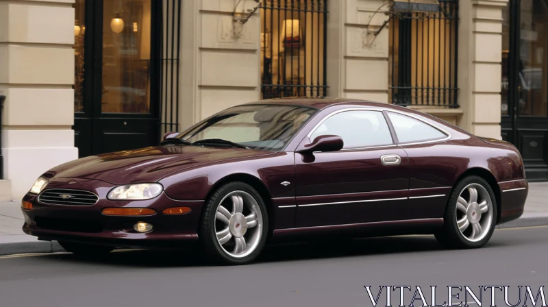 Dark Magenta and Light Bronze Sports Car from the 1990s | Transportcore AI Image