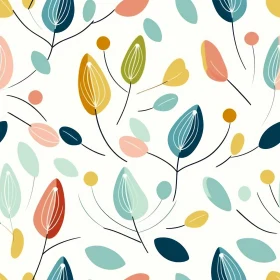 Colorful Floral Vector Pattern for Fabric and Wallpaper