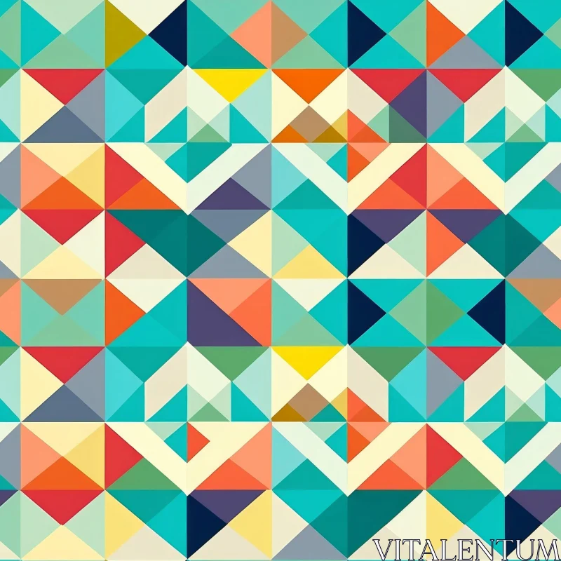 Colorful Geometric Pattern - Eye-Catching Design AI Image