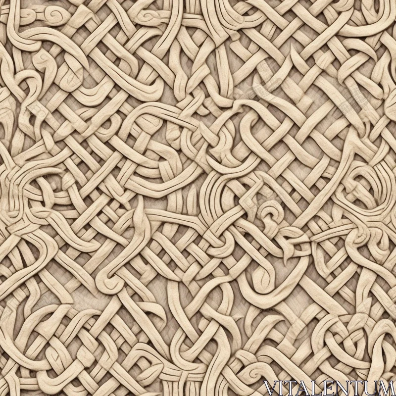 AI ART Stone Celtic Knot Texture - Seamless Gray Background Design