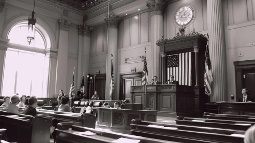 Captivating Image of a Judge in a Legislative Chamber