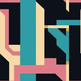 Dynamic Geometric Pattern - Modern Retro Design