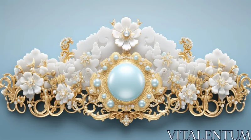 AI ART Elegant 3D Floral Frame Design