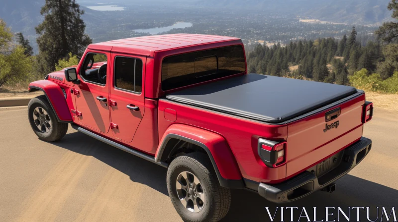 Breathtaking 2020 Jeep Gladiator Tonneau Cover | Mountainous Vistas AI Image