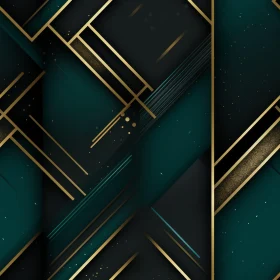 Luxurious Green and Gold Geometric Background