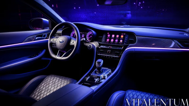 Luxury Car Interior - Modern Elegance and Comfort AI Image