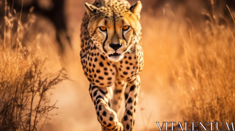 Majestic Cheetah Close-Up AI Image