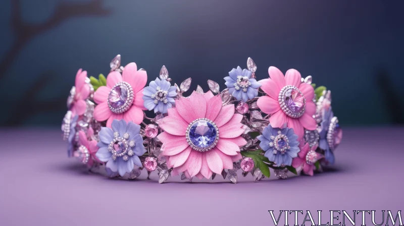 Exquisite Floral Tiara for Special Occasions AI Image
